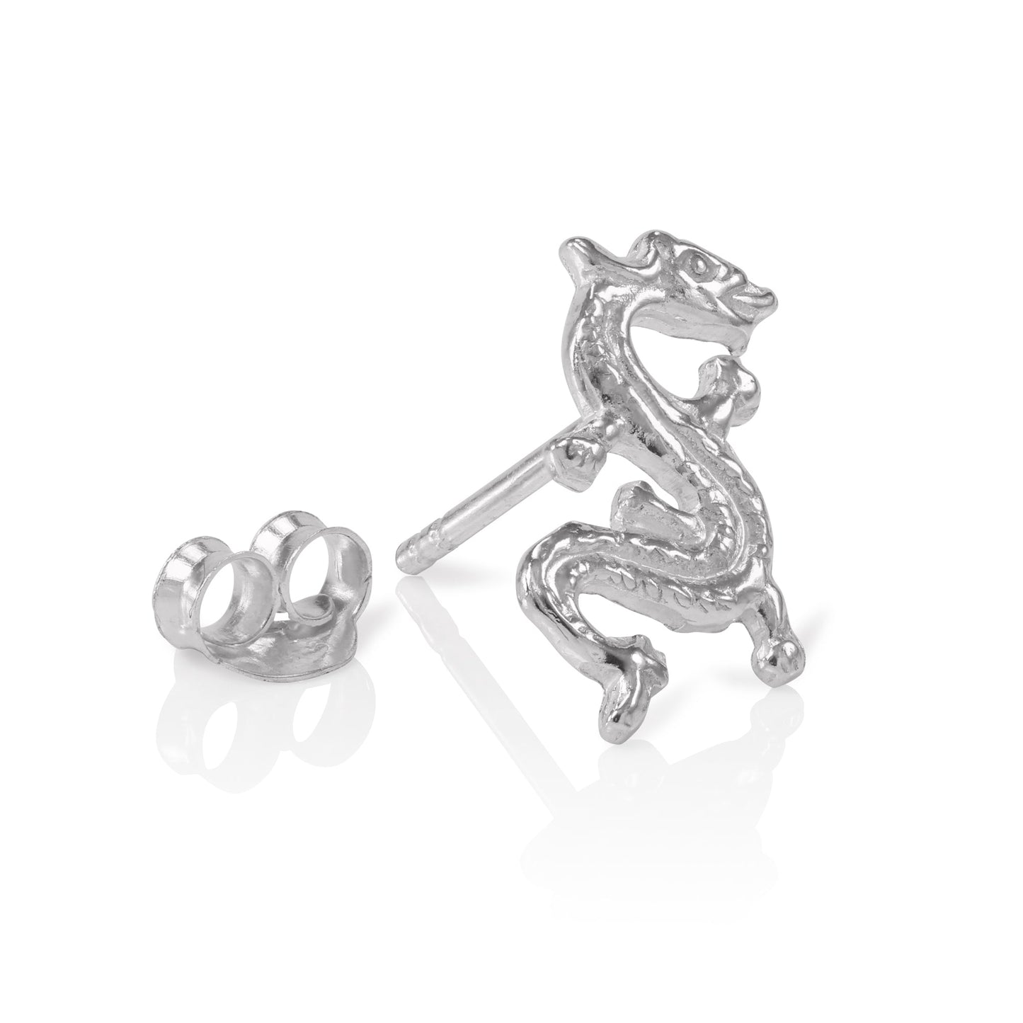 Sterlingsilber Herren Drachen Einzel Ohrstecker