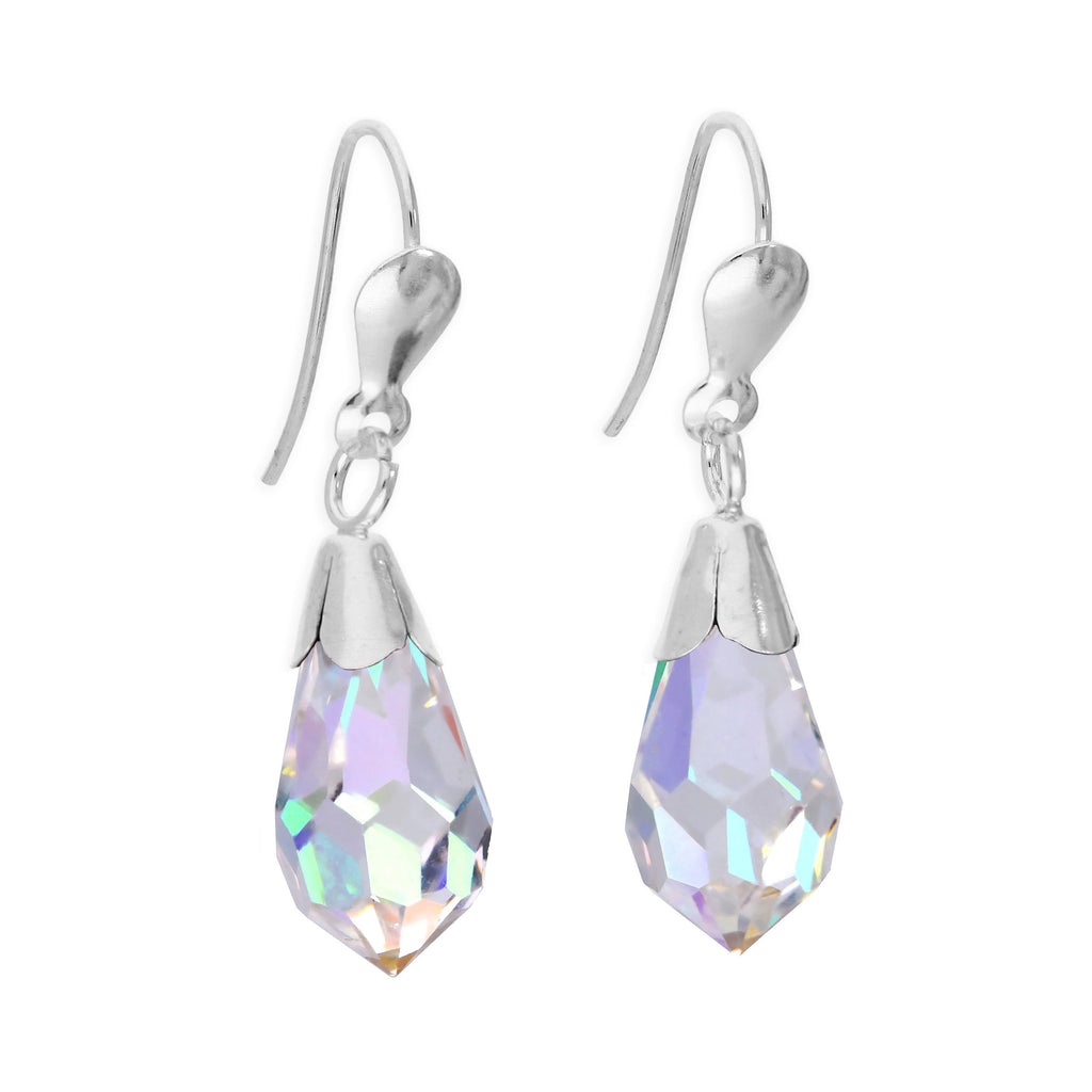 Drahtohrringe aus Sterlingsilber und Kristall - 6 Farben