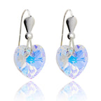 Herz-Ohrringe aus Sterlingsilber mit Zirkonia, 10 mm, 5 Farben