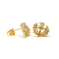 9 Karat Gold Schottische Distel Ohrstecker