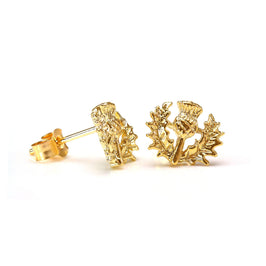 9 Karat Gold Schottische Distel Ohrstecker