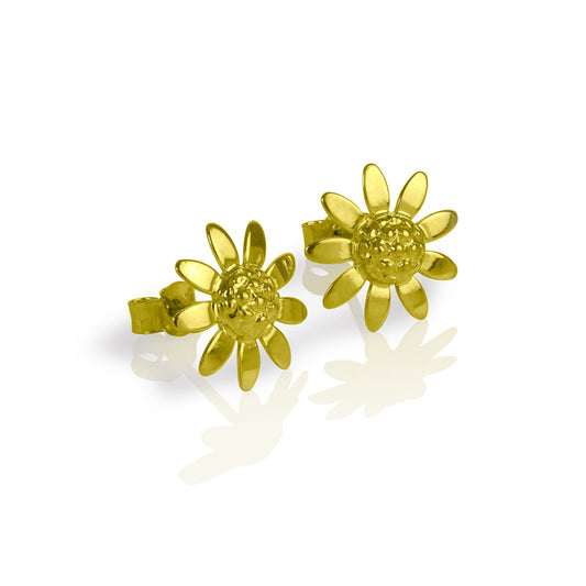 9 Karat Gold Sonnenblume Ohrstecker