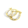 9 Karat Weiß - & Gelbgold 11 mm Creolen Ohrringe