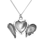 Sterlingsilber Engel-Flügel-Medaillon-Halskette an Kette