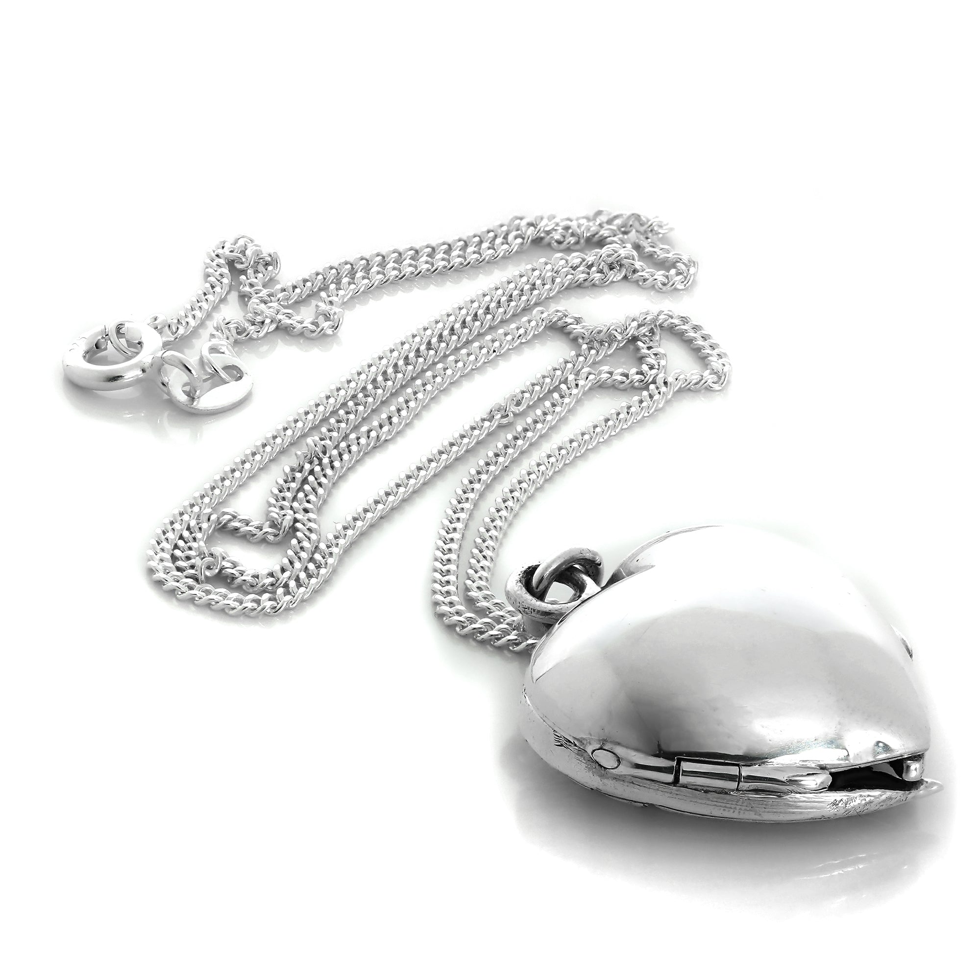 Sterlingsilber Engel-Flügel-Medaillon-Halskette an Kette