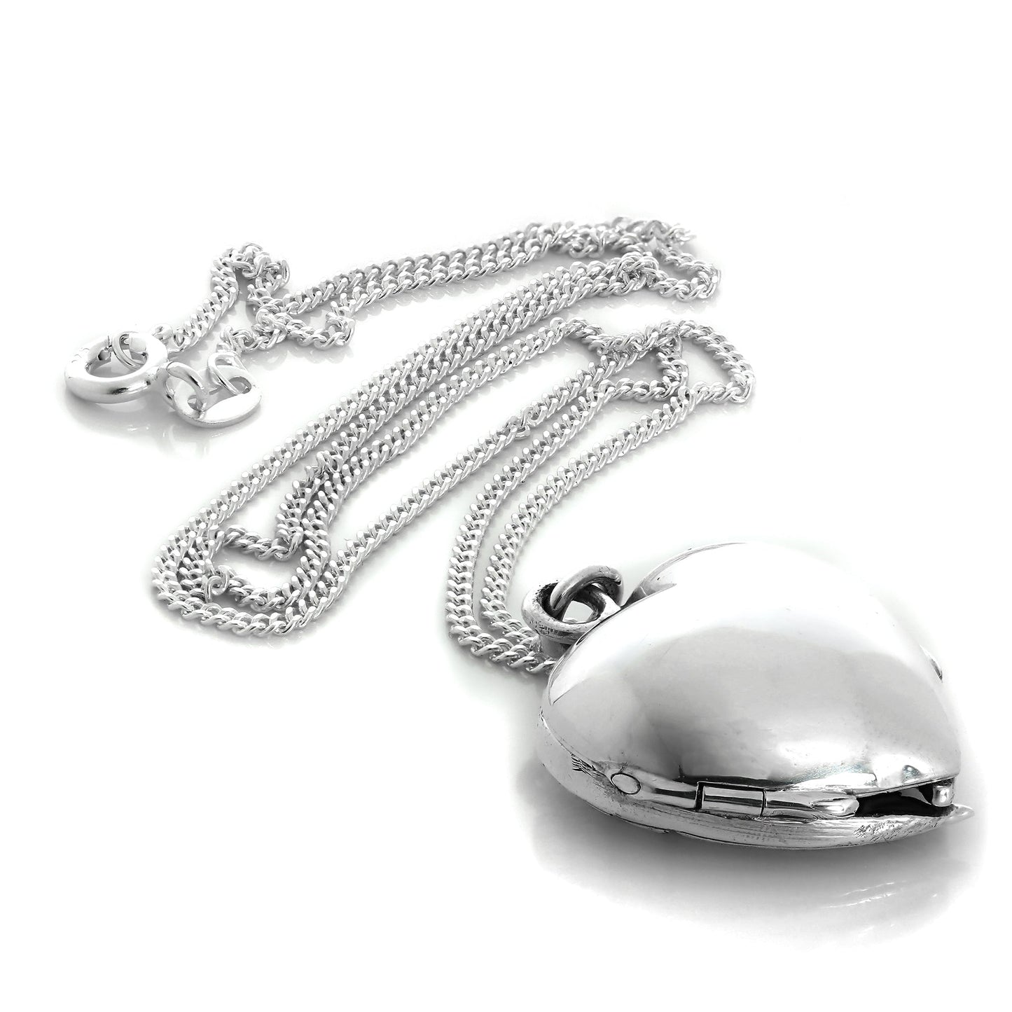 Sterling Silber Engel-Flügel-Medaillon-Halskette an Kette