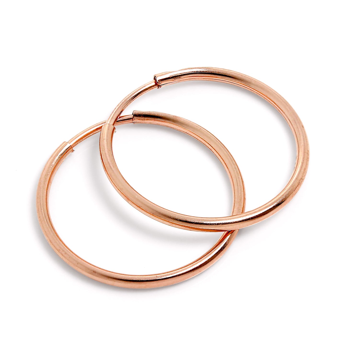 9 Karat Roségold 18mm Schläfer Creolen Ohrringe