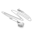 Winzige Sterlingsilber gravierte Herz-Medaillon an Kette