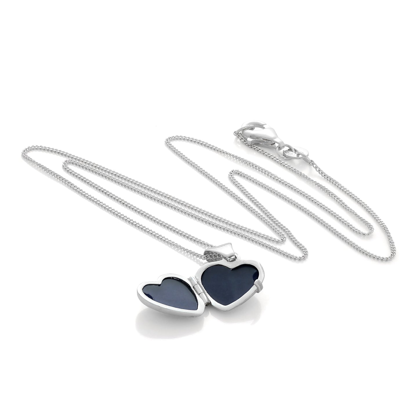 Winzige Sterling Silber gravierte Herz-Medaillon an Kette