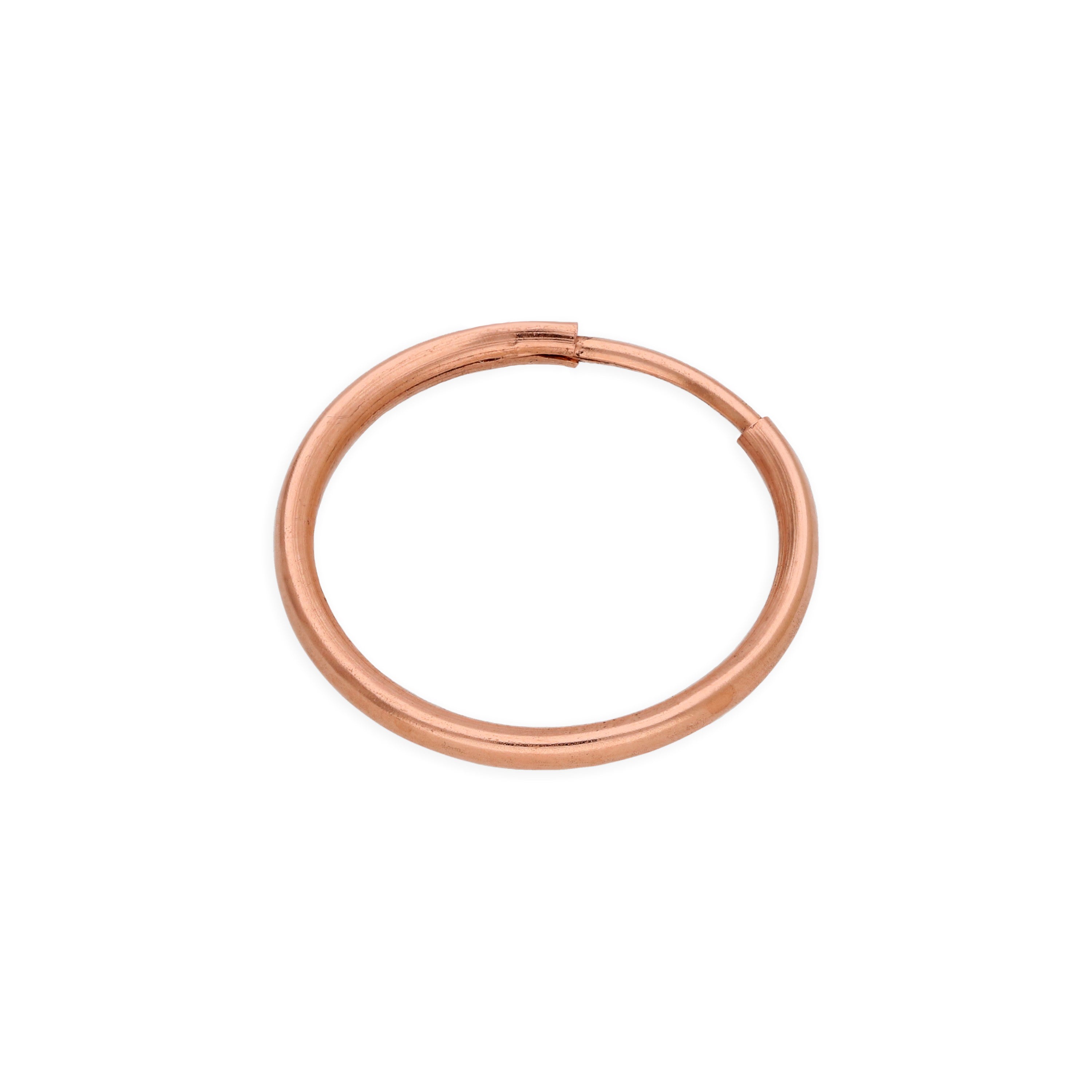 9 Karat Roségold 14 mm Einzel Creolen Ohrring