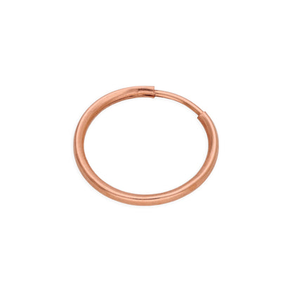 9 Karat Roségold 14mm Einzel Creolen Ohrring