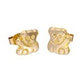 9 Karat Gold Winkender Teddybär Ohrstecker
