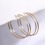 9 Karat Gold 21 mm Leichtgewichtige Schläfer-Ohrringe - Schlicht - Diamantschliff - Ohrringe - Schläfer