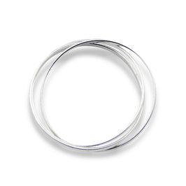 Sterlingsilber ineinander verschlungene Dreifachringe