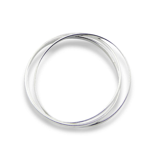 Sterling Silber ineinander verschlungene Dreifachringe