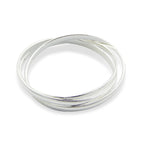 Sterlingsilber ineinander verschlungene Dreifachringe