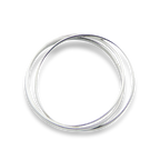 Sterlingsilber ineinander verschlungene Dreifachringe