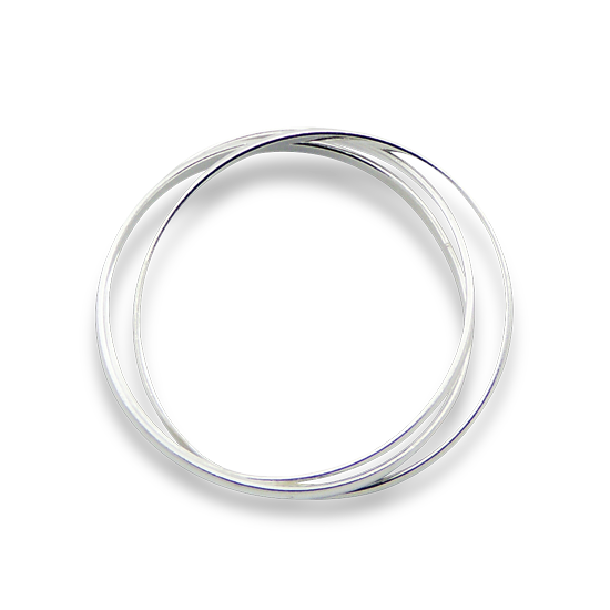 Sterlingsilber ineinander verschlungene Dreifachringe