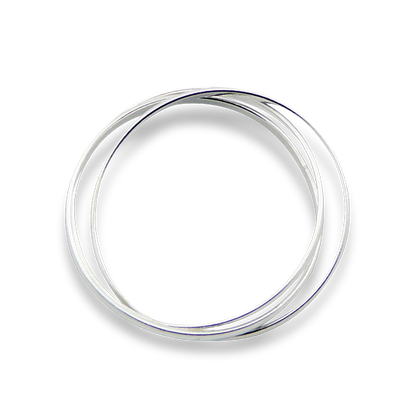 Sterling Silber ineinander verschlungene Dreifachringe