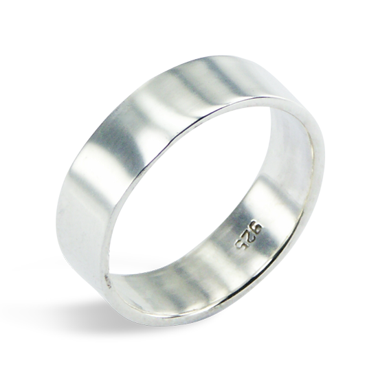 Sterlingsilber Handgefertigt 6 mm Band
