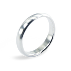 Sterlingsilber 4 mm handgefertigtes Hochzeitsband