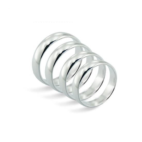 Sterlingsilber 5 mm runder Ehering