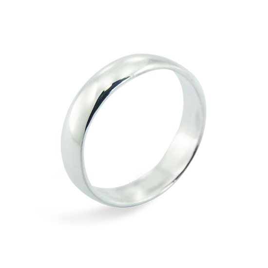 Sterlingsilber 5 mm runder Ehering