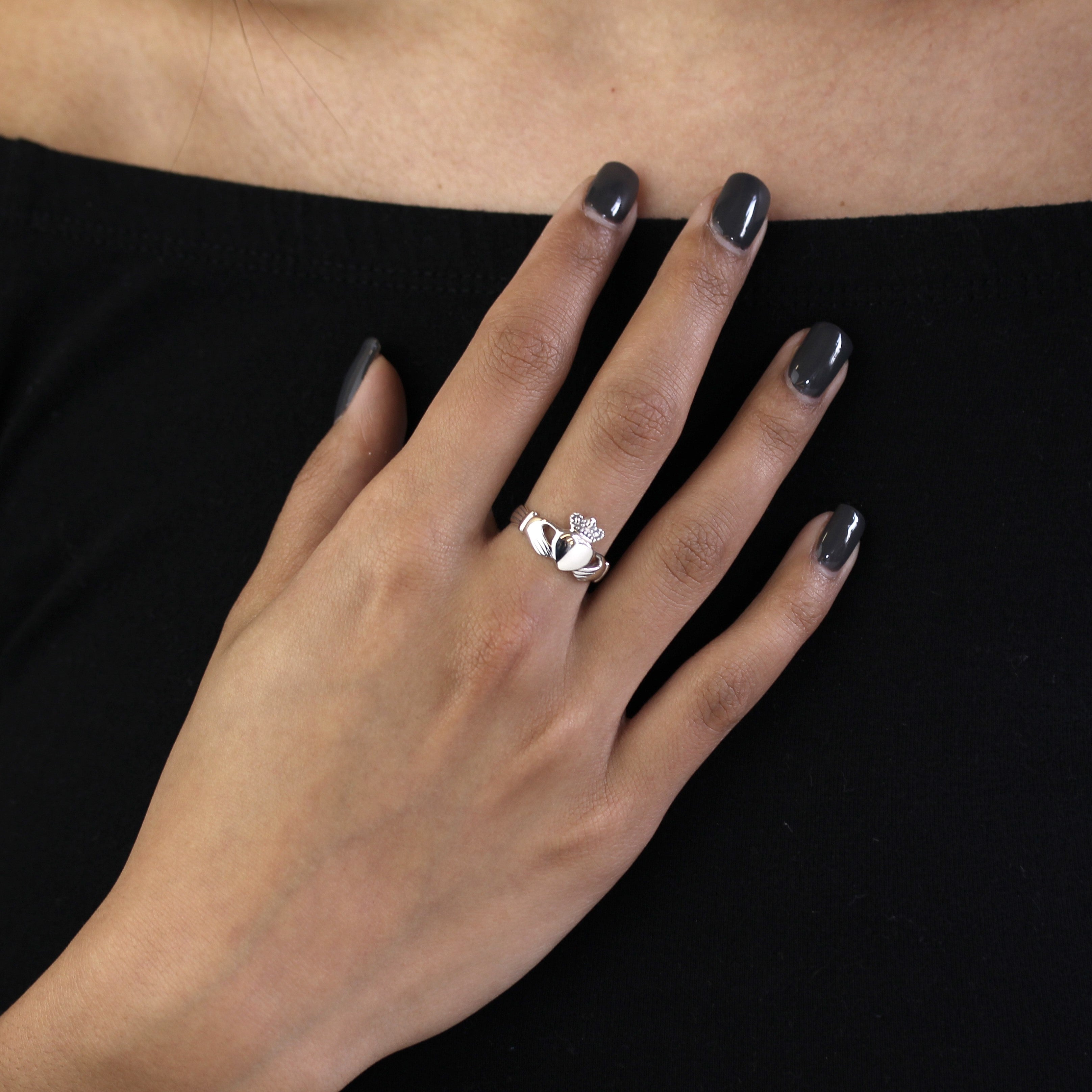Sterlingsilber Claddagh Ring