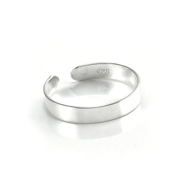 Sterlingsilber 2 mm Verstellbar Einfach Zehenring