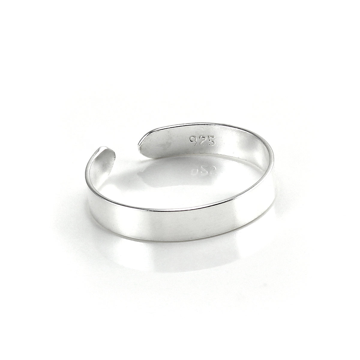 Sterlingsilber 2 mm Verstellbar Einfach Zehenring