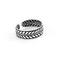Sterlingsilber 5 mm Verstellbar Lorbeerkranz Zehenring