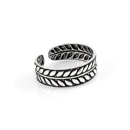 Sterlingsilber 5 mm Verstellbar Lorbeerkranz Zehenring