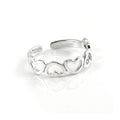 Sterlingsilber 4 mm Verstellbar Zehenring mit Umgekehrten Herzen
