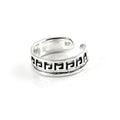 Sterlingsilber 5 mm Geometrisch Gemustert Band Zehenring