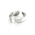 Sterlingsilber 4 mm Band Verstellbar Wellig Zehenring