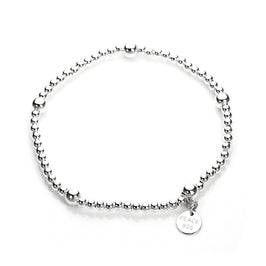 Sterlingsilber Dehnbar Kugel Anhänger Armband