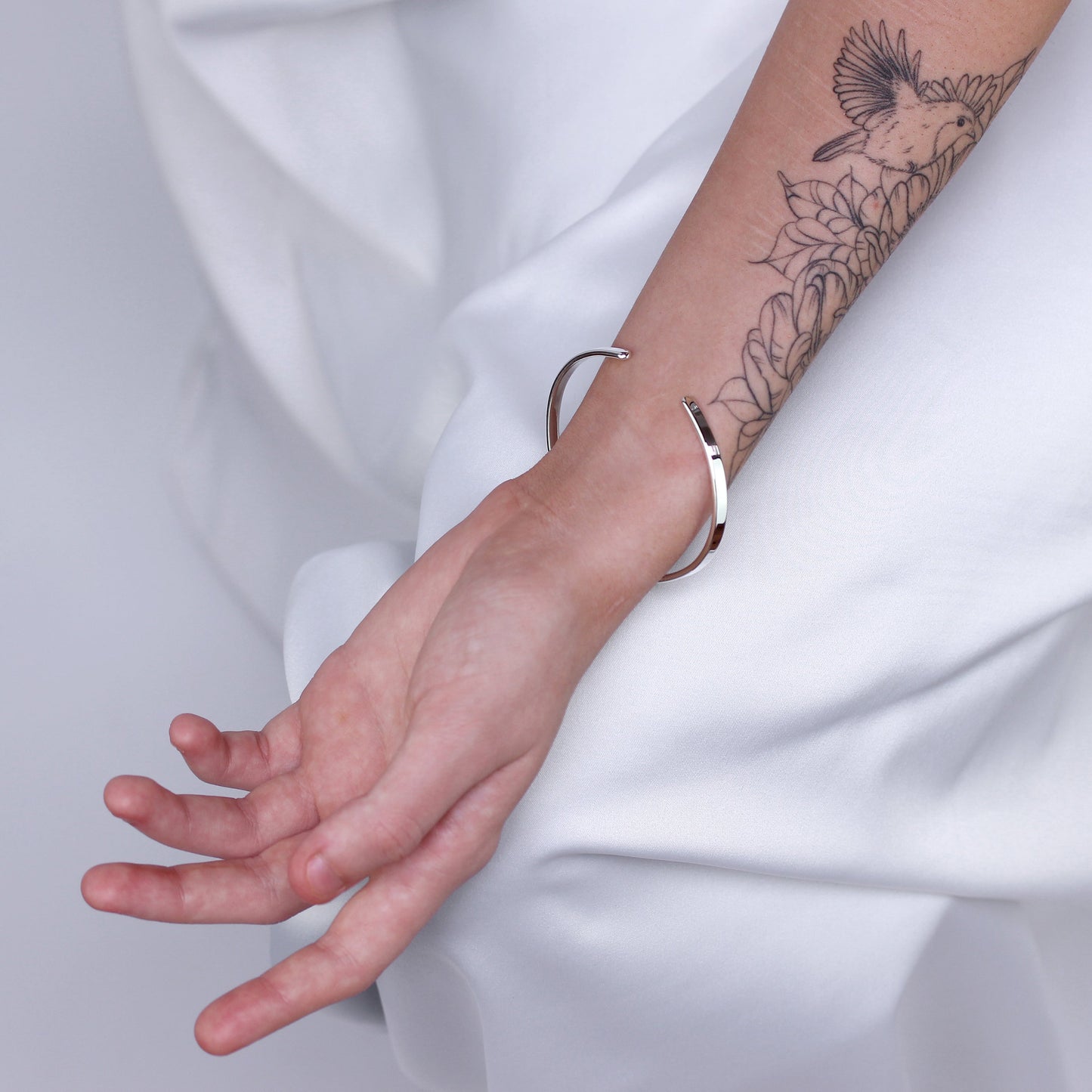 Sterlingsilber 4mm Einfach Armreif