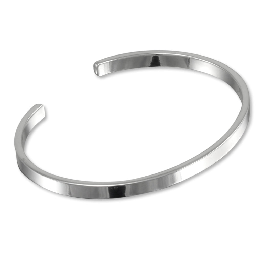 Schlichter Armreif aus Sterlingsilber, 4 mm