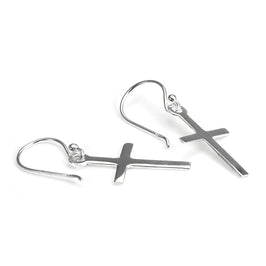 Sterlingsilber Kreuz Ohrhänger