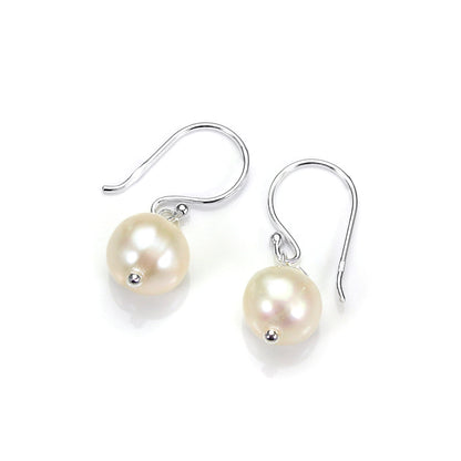 Sterling Silber 9mm Süßwasserperlen Ohrringe