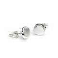 Sterlingsilber 8 mm Gebürstet Knopf Ohrstecker