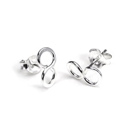 Sterlingsilber Unendlichkeitsschleife Ohrstecker