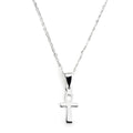 Halskette aus Sterlingsilber mit kleinem Ankh-Kreuz-Anhänger