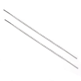 Groß Sterlingsilber Belcher Kette Einfädel Durchzieher Ohrringe