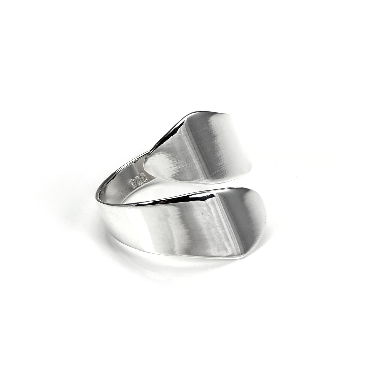 Sterlingsilber Breit Verstellbar Verjüngend Spirale Ring