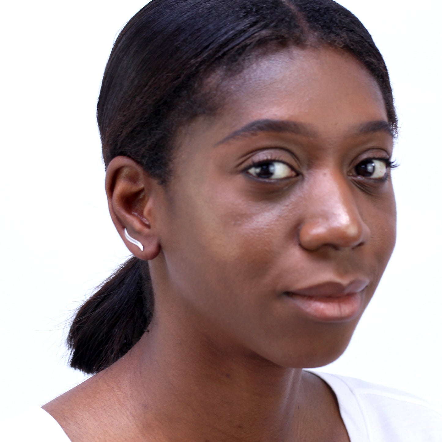 Sterlingsilber Wellig Ohrstift Ohrringe