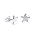 Polierte Stern-Ohrstecker aus Sterlingsilber
