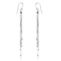 Sterlingsilber Kastenkette Quaste Chandelier Ohrringe