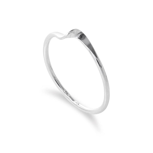 Sterling Silber 1 mm Stapelring mit einfacher Drehung – Größe I-U