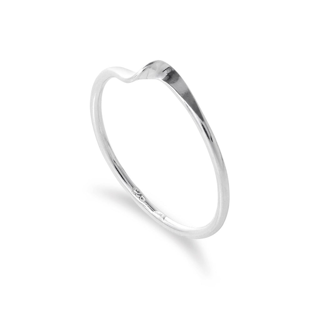 Sterlingsilber 1 mm Stapelring mit einfacher Drehung – Größe I-U